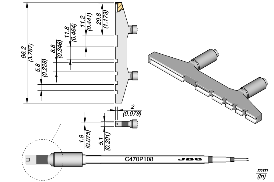 C470P108 - Dual In Line Blade Cartridge 96.2